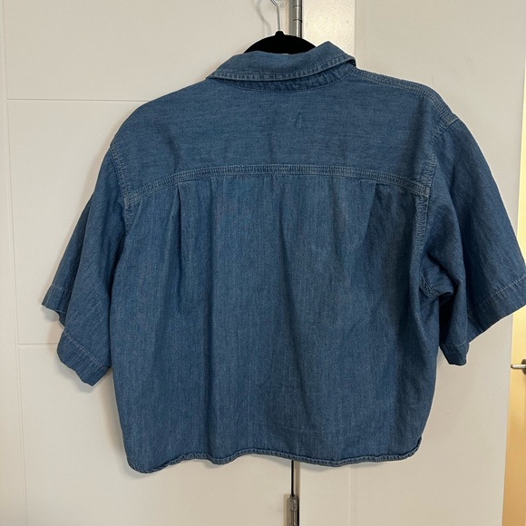 Frame Cotton Linen Cropped Shirt - Picture 13 of 15